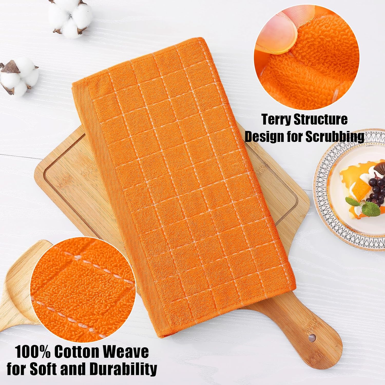 Kitchen Towels, Soft and Super Absorbent Dish Towels, Cotton Kitchen Towels -Pack of 4 (13 Kitchen Towels, Soft and Super Absorbent Dish Towels, Cotton Kitchen Towels -Pack of 4 (13